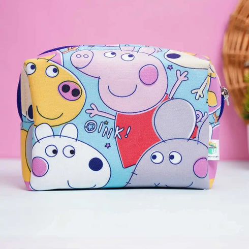 Personalized Cartoon Printed Neck Pillow with Box Pouch Combo for Kids